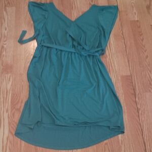 Ava & Viv Teal Wrap Dress